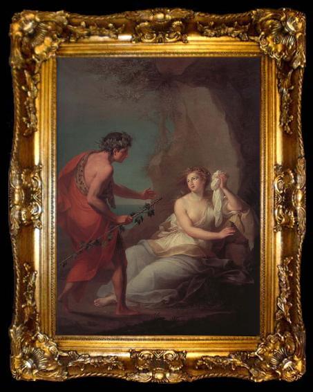 framed  Angelika Kauffmann Bacchus entdeckt die von Theseus Verlasene Ariadne auf Naxos, ta009-2